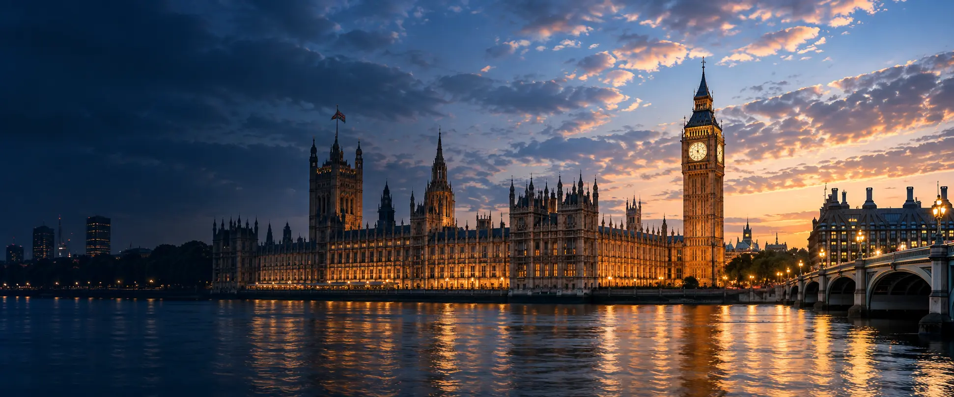 Westminster and London banking district