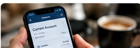 Mobile banking current account screen